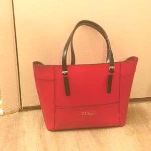 GUESS Red Tote Bag